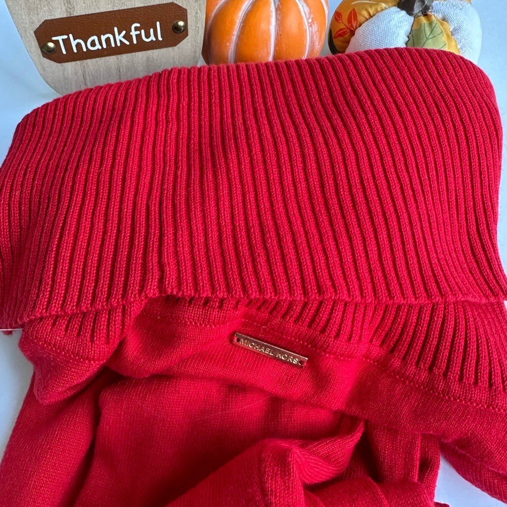 Michael MichaelKors Red Turtle neck sweater Size M - Picture 9 of 16
